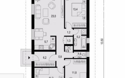 Novostavba bungalovu-možná výmena za byt s doplatkom